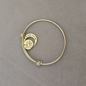 Sterling Silver Mother Daughter Friends Forever Bangle Charm Bracelet